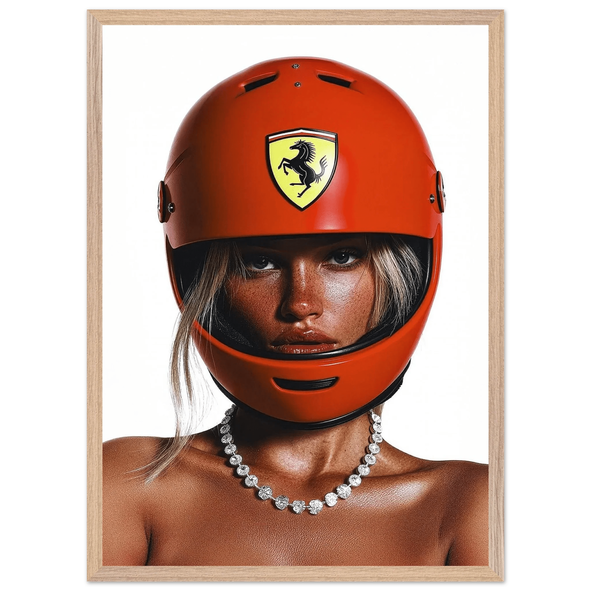 Helmet Portrait Photography Wall Art - Luxury Art Canvas