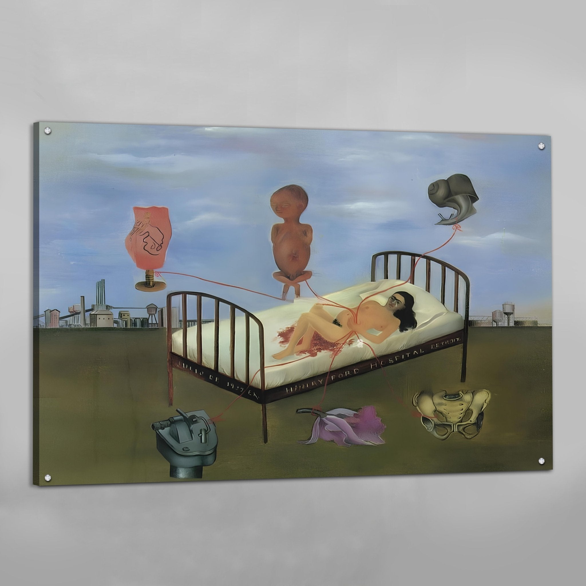 Henry Ford Hospital Frida Kahlo Wall Art - Luxury Art Canvas
