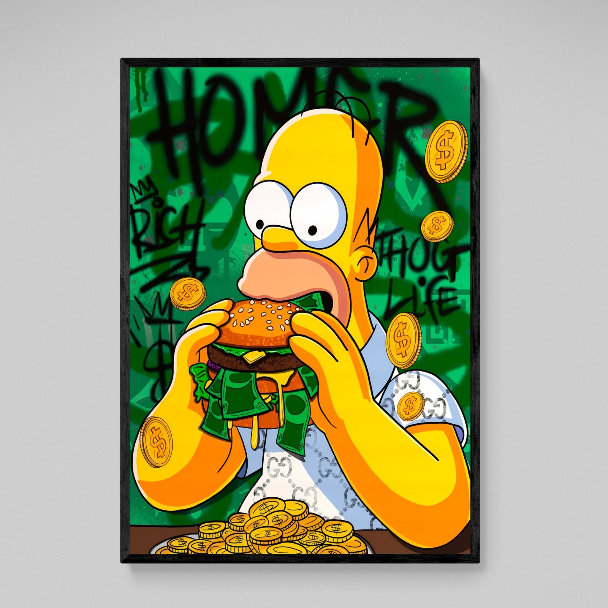 Homer Pop Art Canvas Wall Art - Luxury Art Canvas
