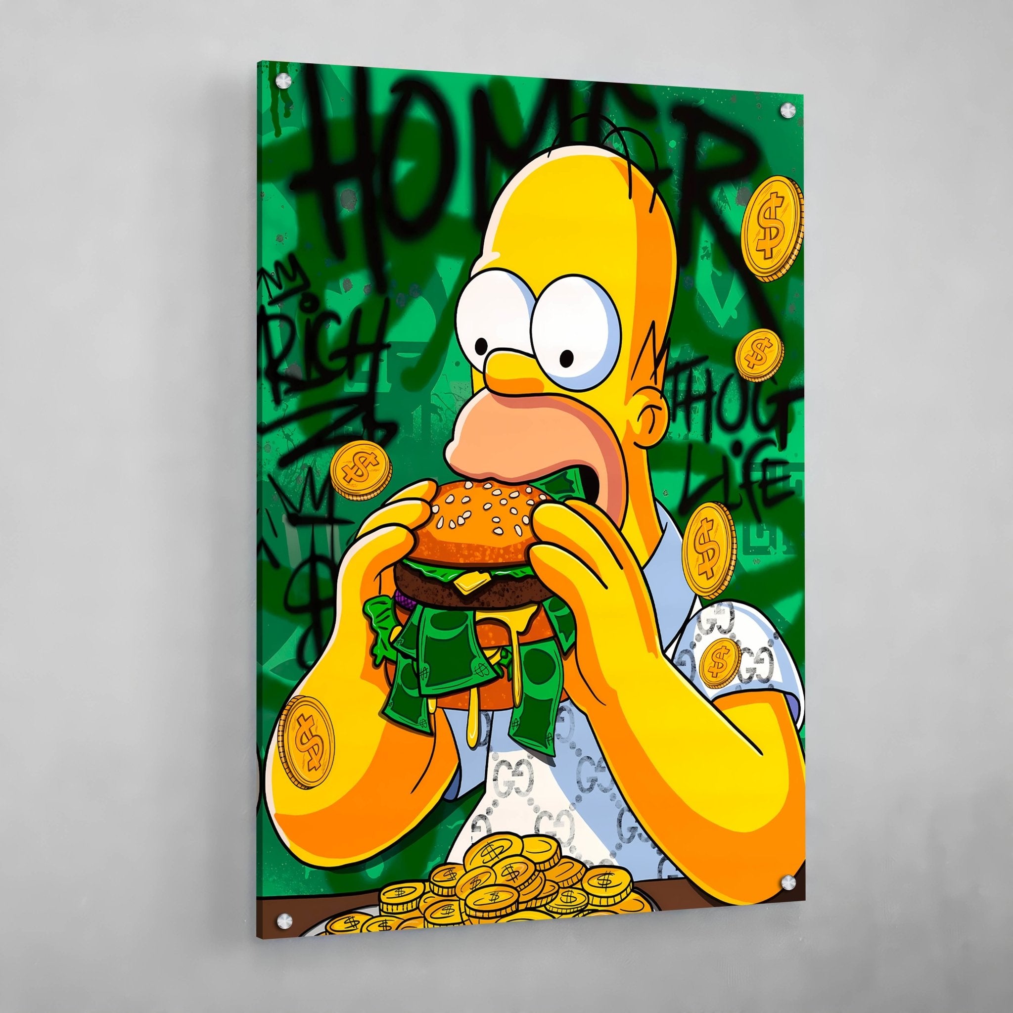 Homer Pop Art Canvas Wall Art - Luxury Art Canvas