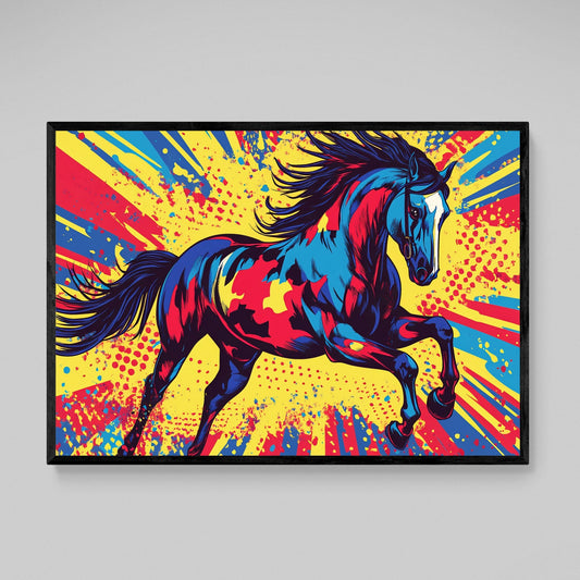 Horse Pop Art Canvas - Luxury Art Canvas