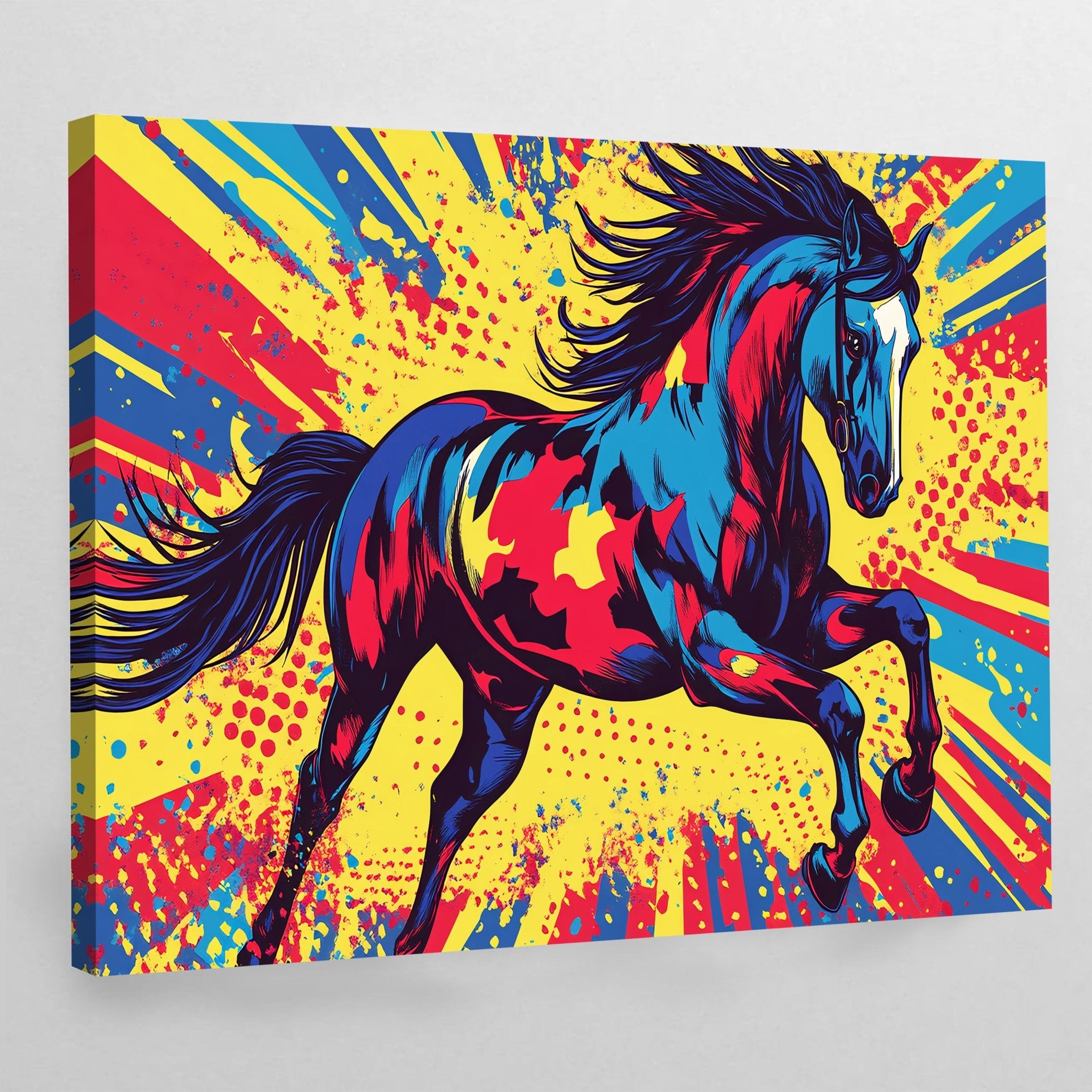Horse Pop Art Canvas - Luxury Art Canvas