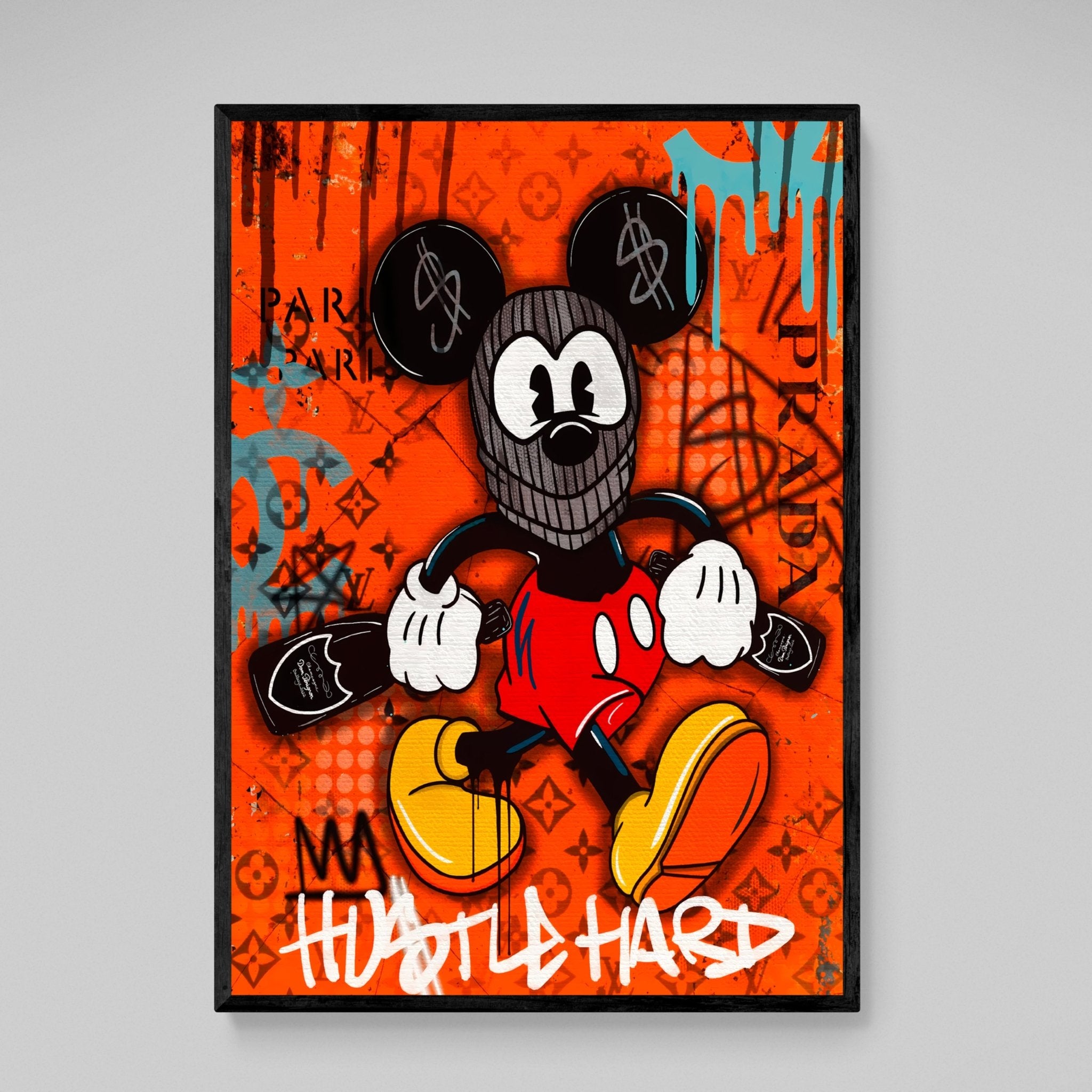 Hustle Hard Motivational Canvas Wall Art - Luxury Art Canvas