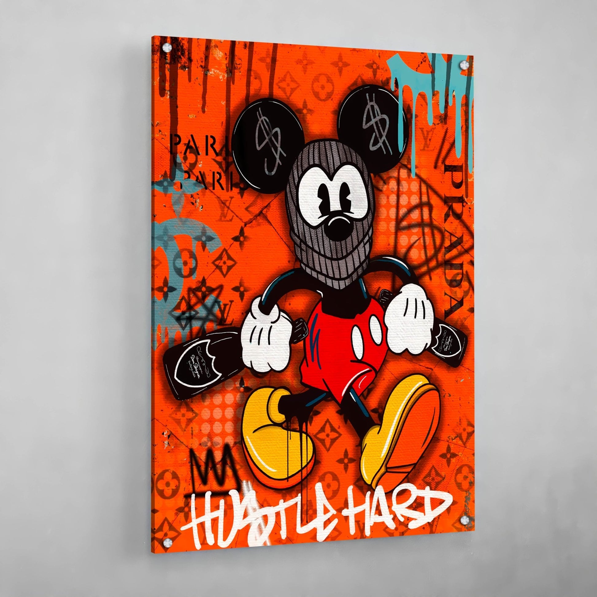Hustle Hard Motivational Canvas Wall Art - Luxury Art Canvas