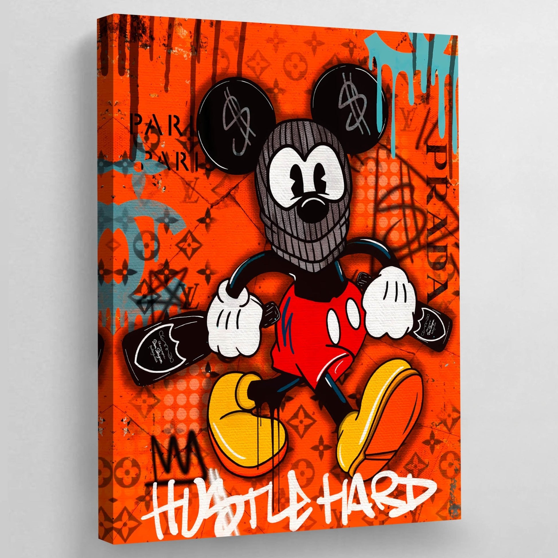 Hustle Hard Motivational Canvas Wall Art - Luxury Art Canvas