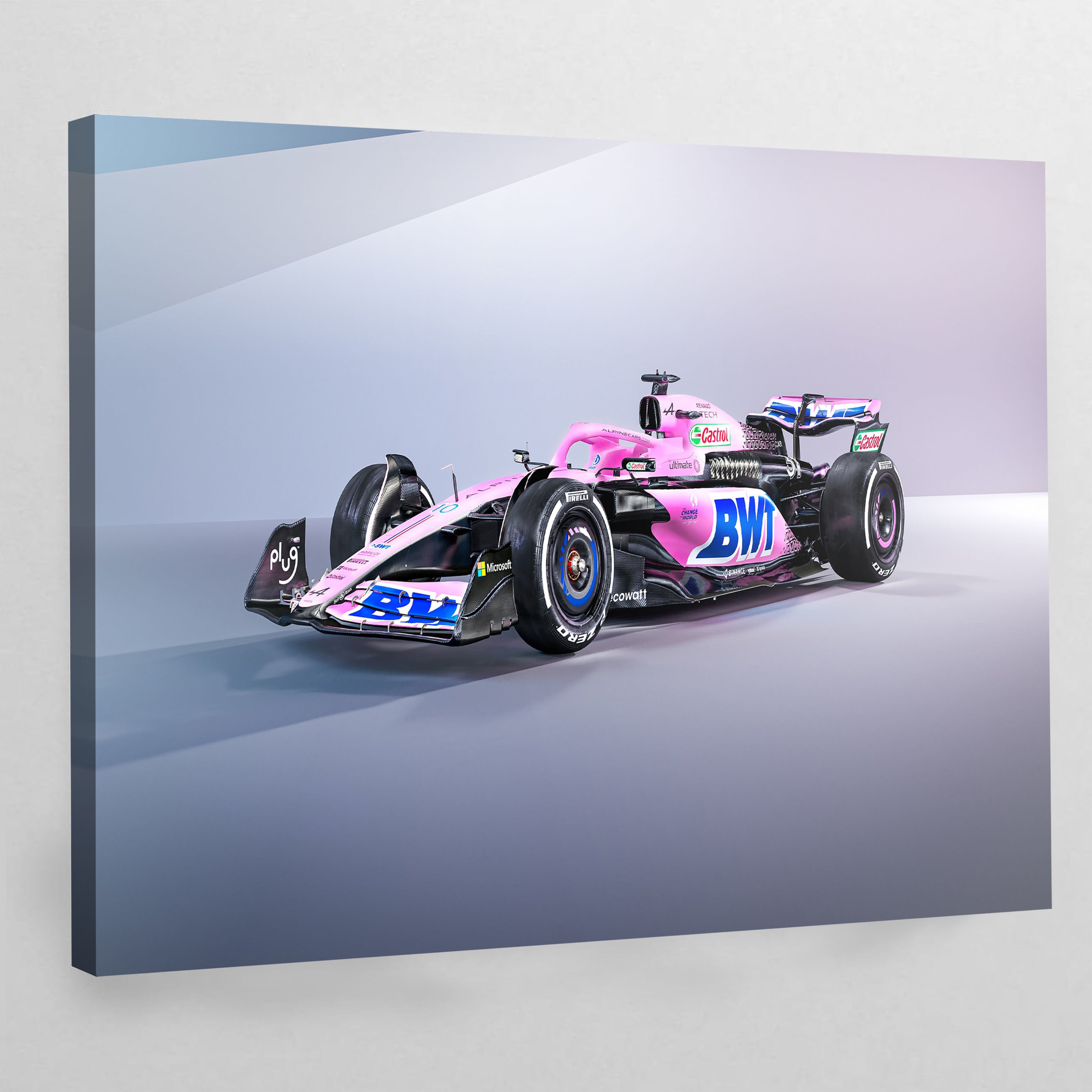 F1 Pink Car Wall Art