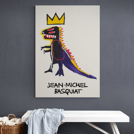 Jean-Michel Basquiat Dinosaur Wall Art - Luxury Art Canvas