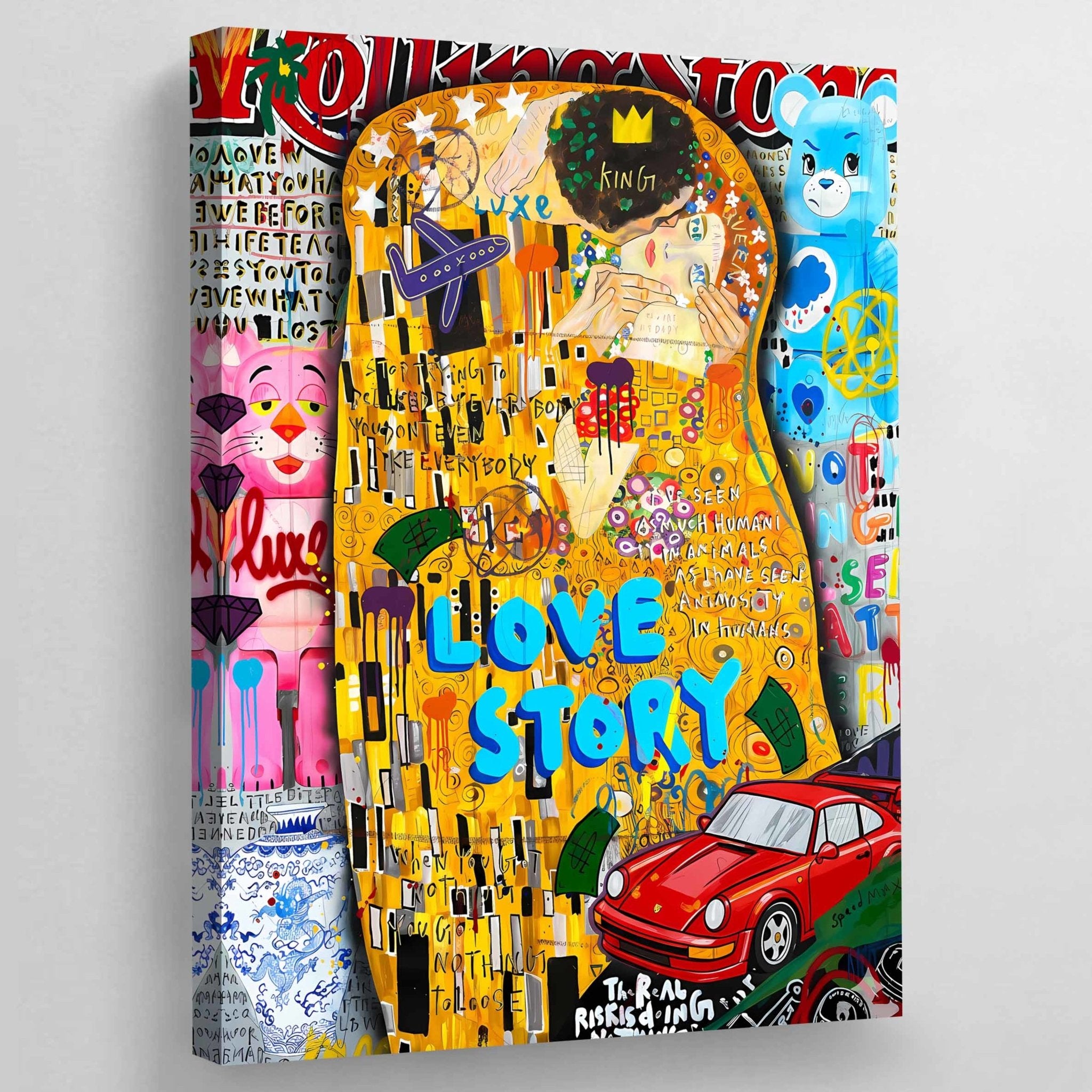 Klimt Graffiti Wall Art - Luxury Art Canvas