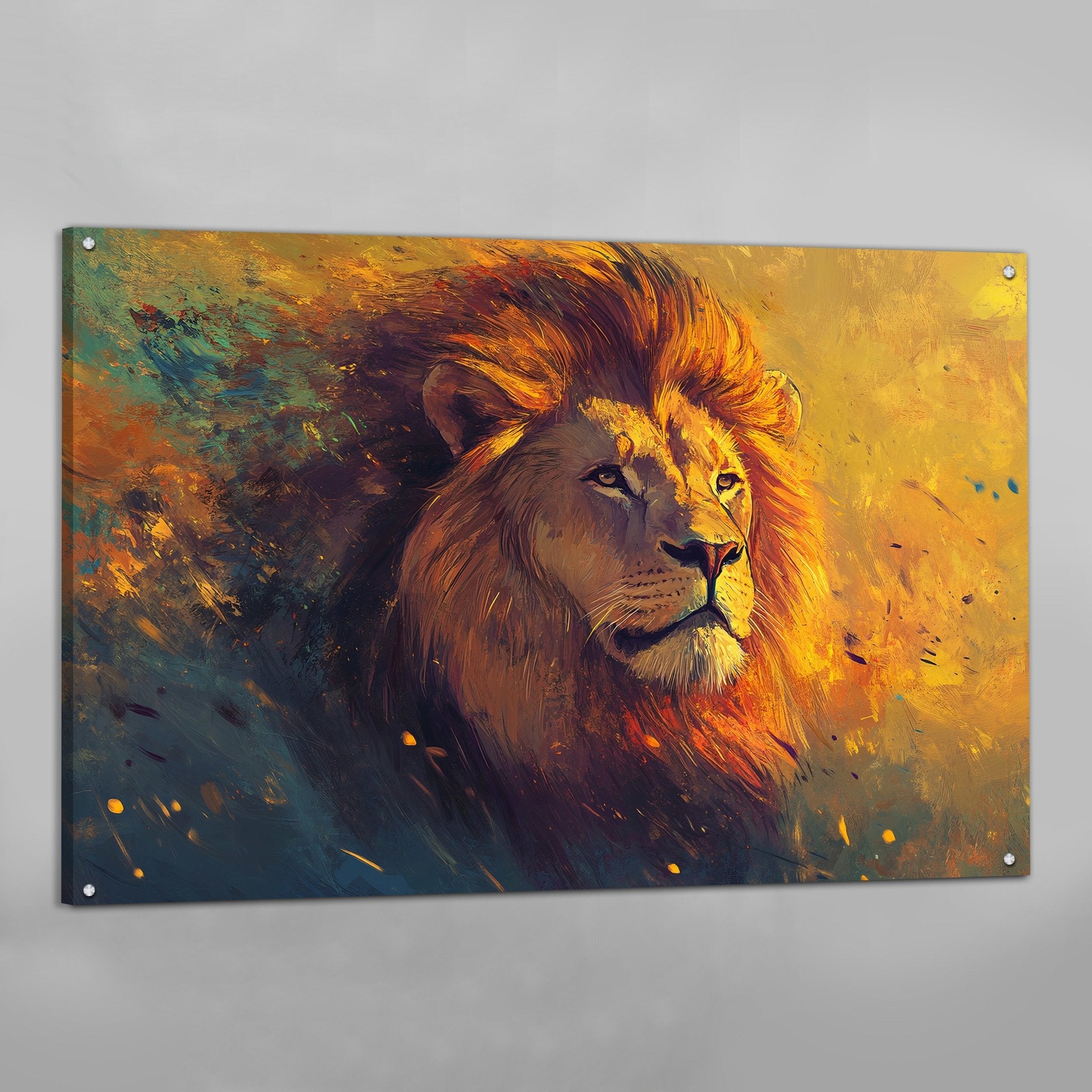 Large Lion Wall Art - Luxury Art Canvas