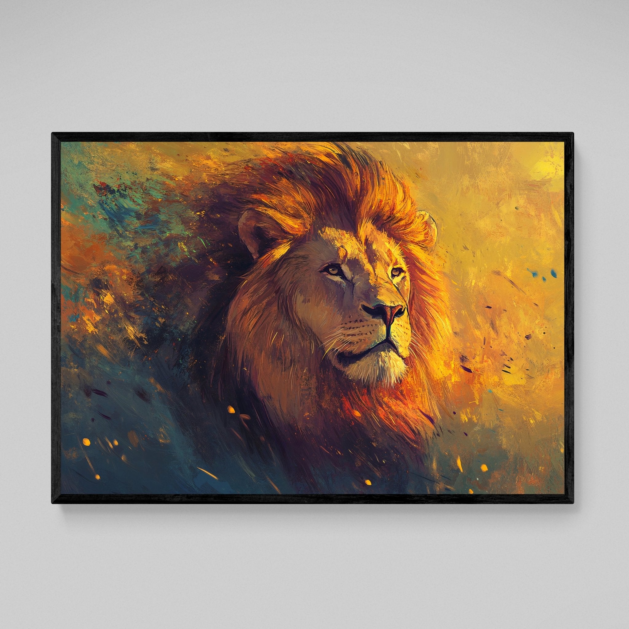 Large Lion Wall Art - Luxury Art Canvas