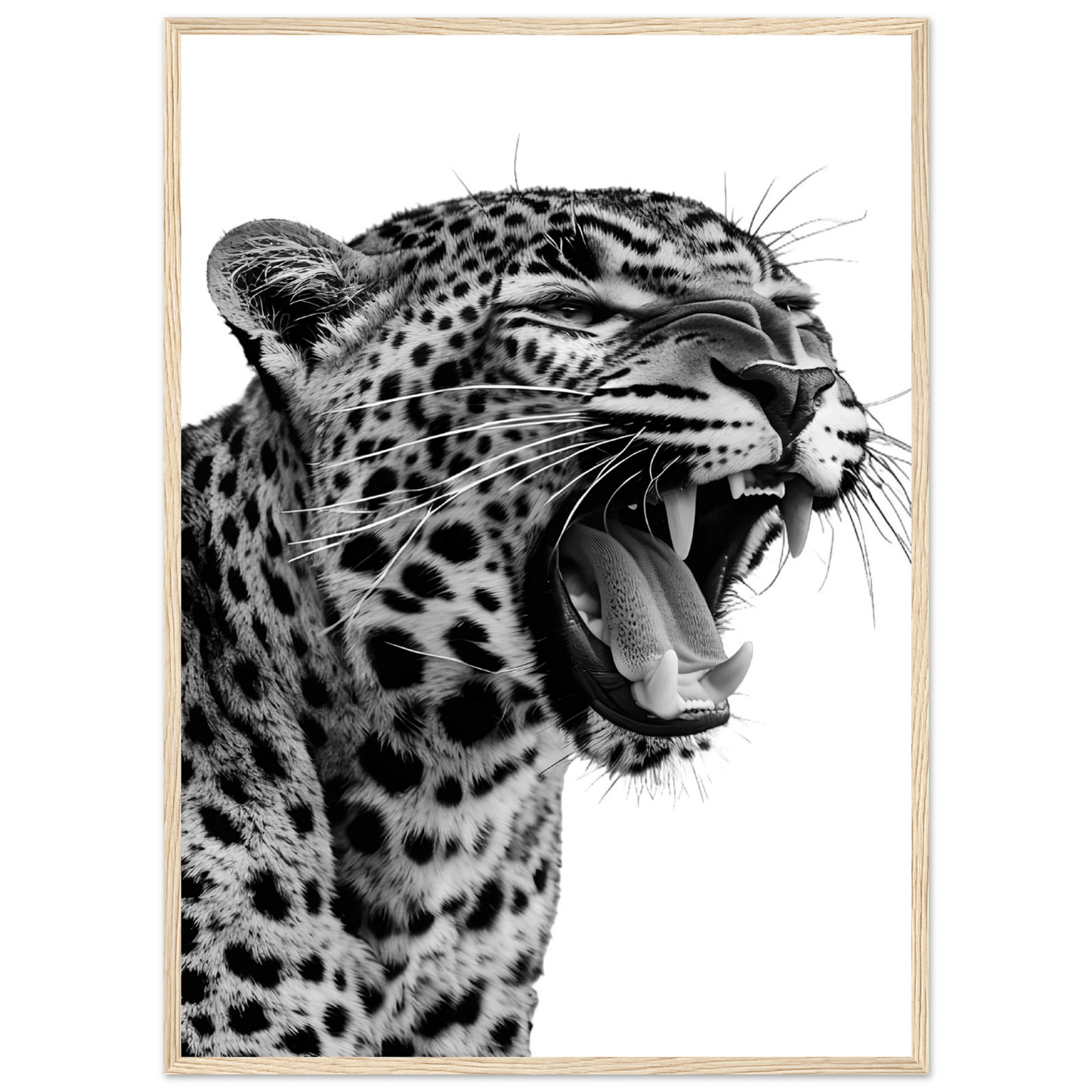 Leopard Black and White Wall Art - Luxury Art Canvas