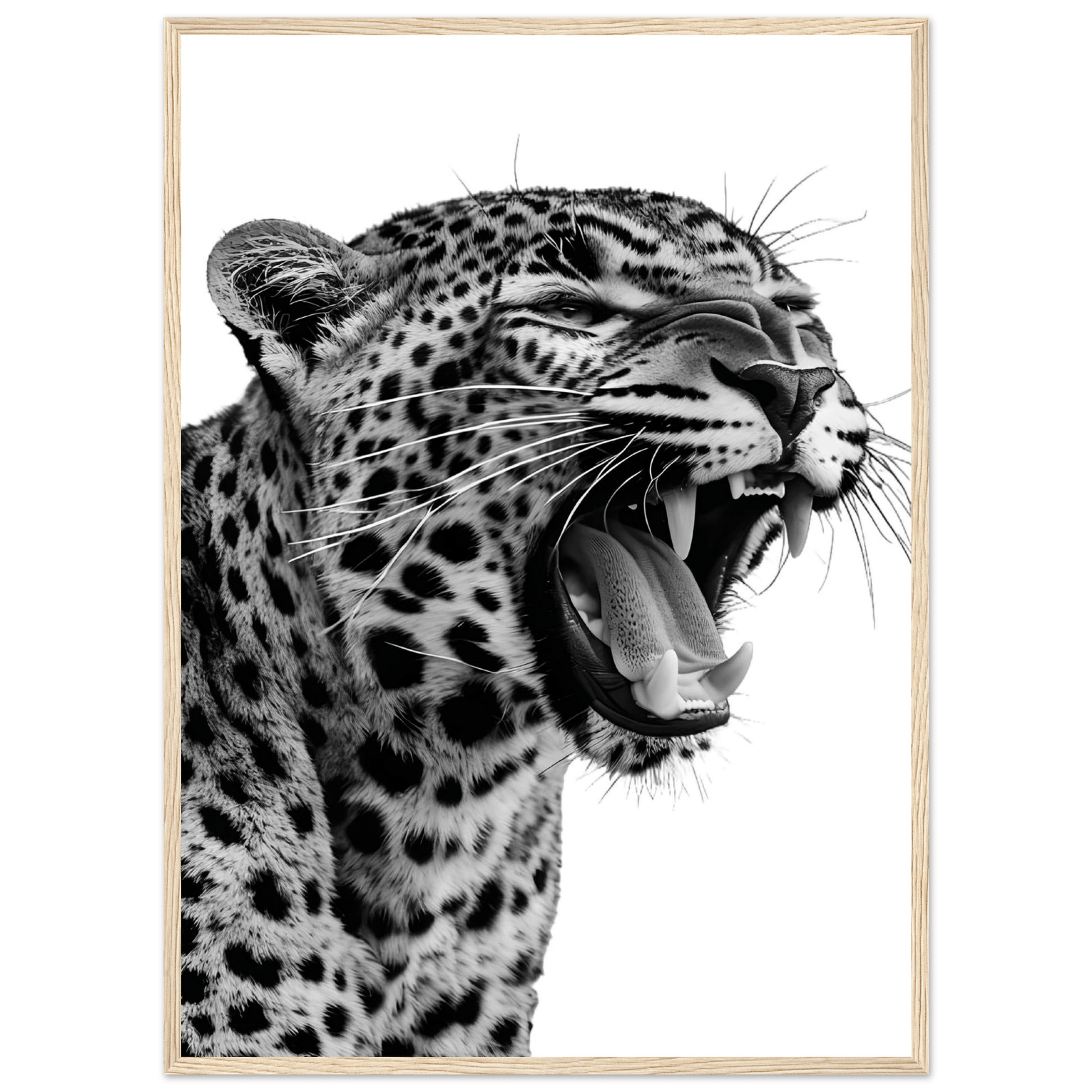 Leopard Black and White Wall Art - Luxury Art Canvas