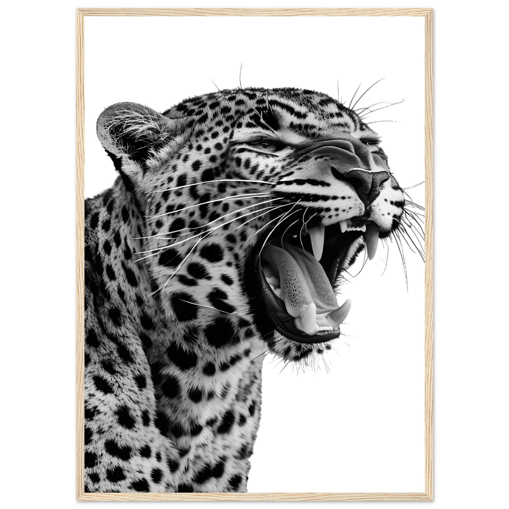 Leopard Black and White Wall Art - Luxury Art Canvas