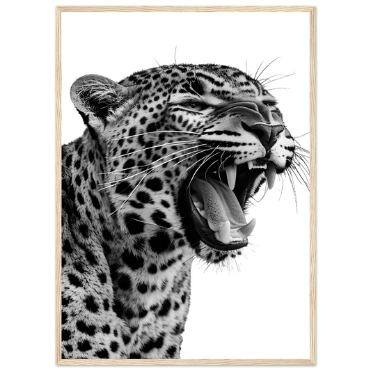 Leopard Black and White Wall Art - Luxury Art Canvas