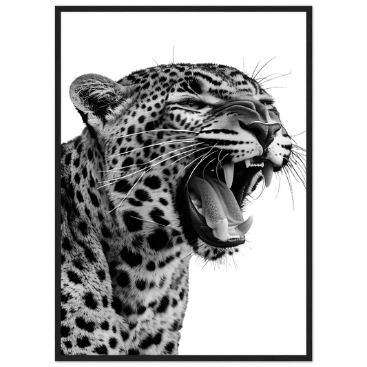 Leopard Black and White Wall Art - Luxury Art Canvas