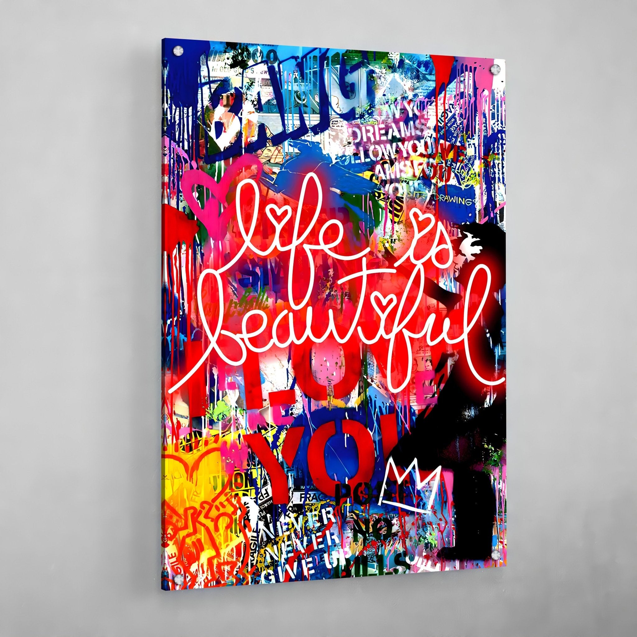 Life Is Beautiful Banksy Wall Art - Luxury Art Canvas