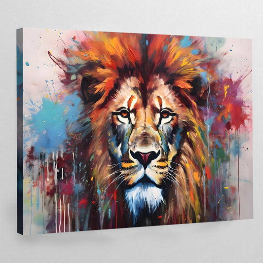 Lion Graffiti Wall Art - Luxury Art Canvas