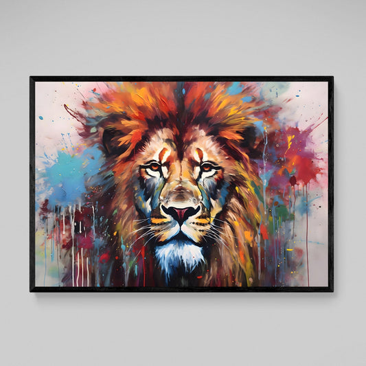 Lion Graffiti Wall Art - Luxury Art Canvas