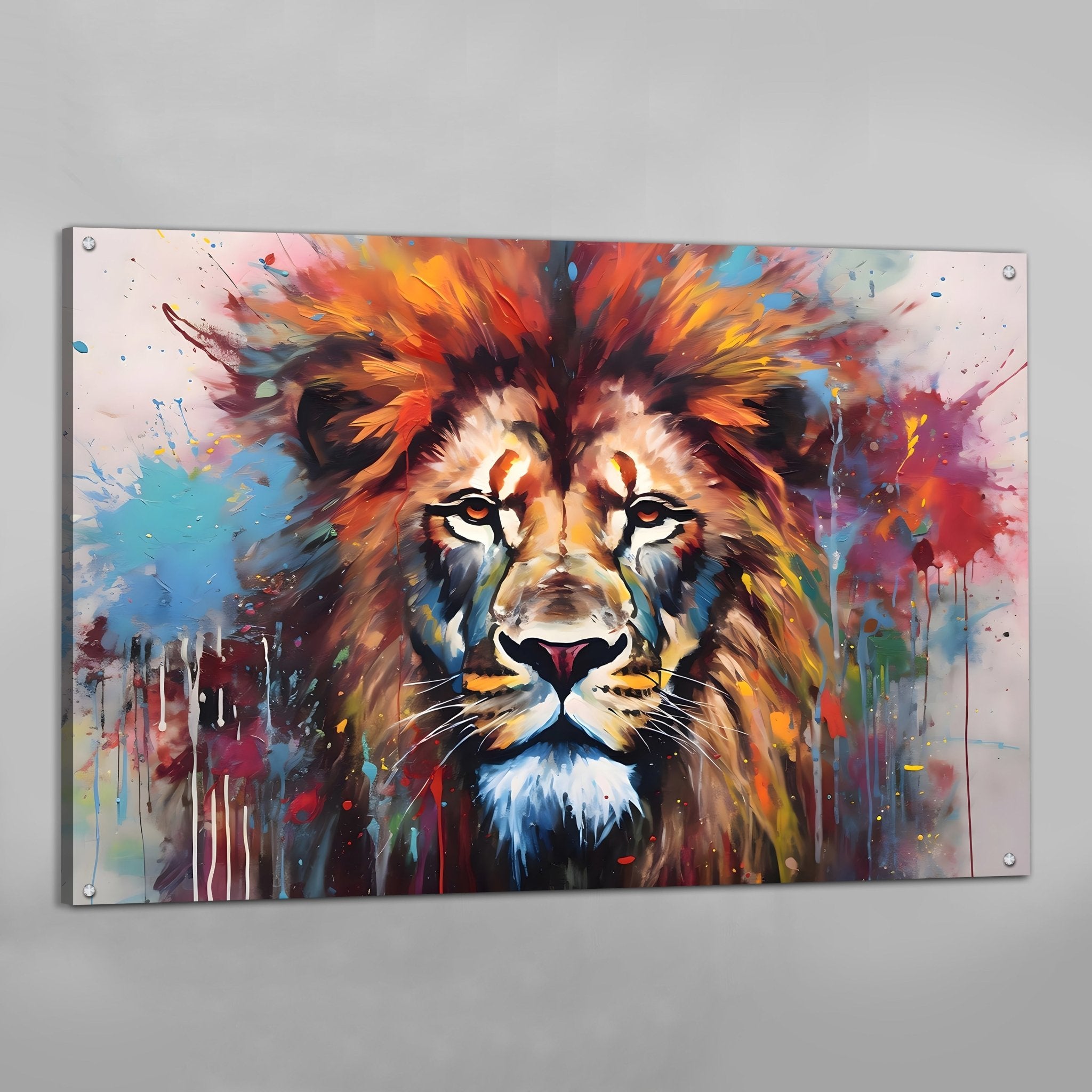 Lion Graffiti Wall Art - Luxury Art Canvas