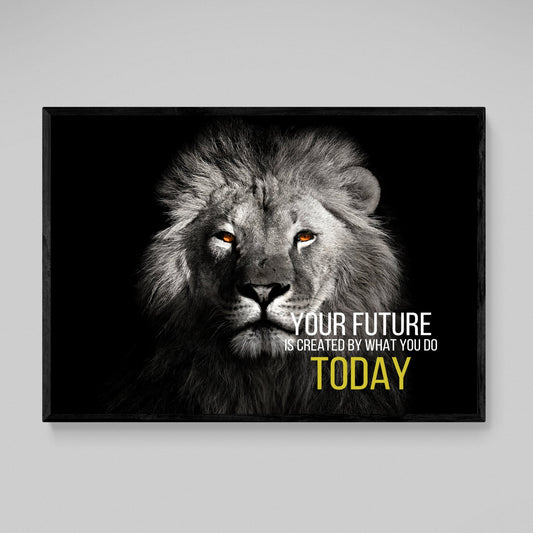 Lion Motivational Wall Art - Luxury Art Canvas