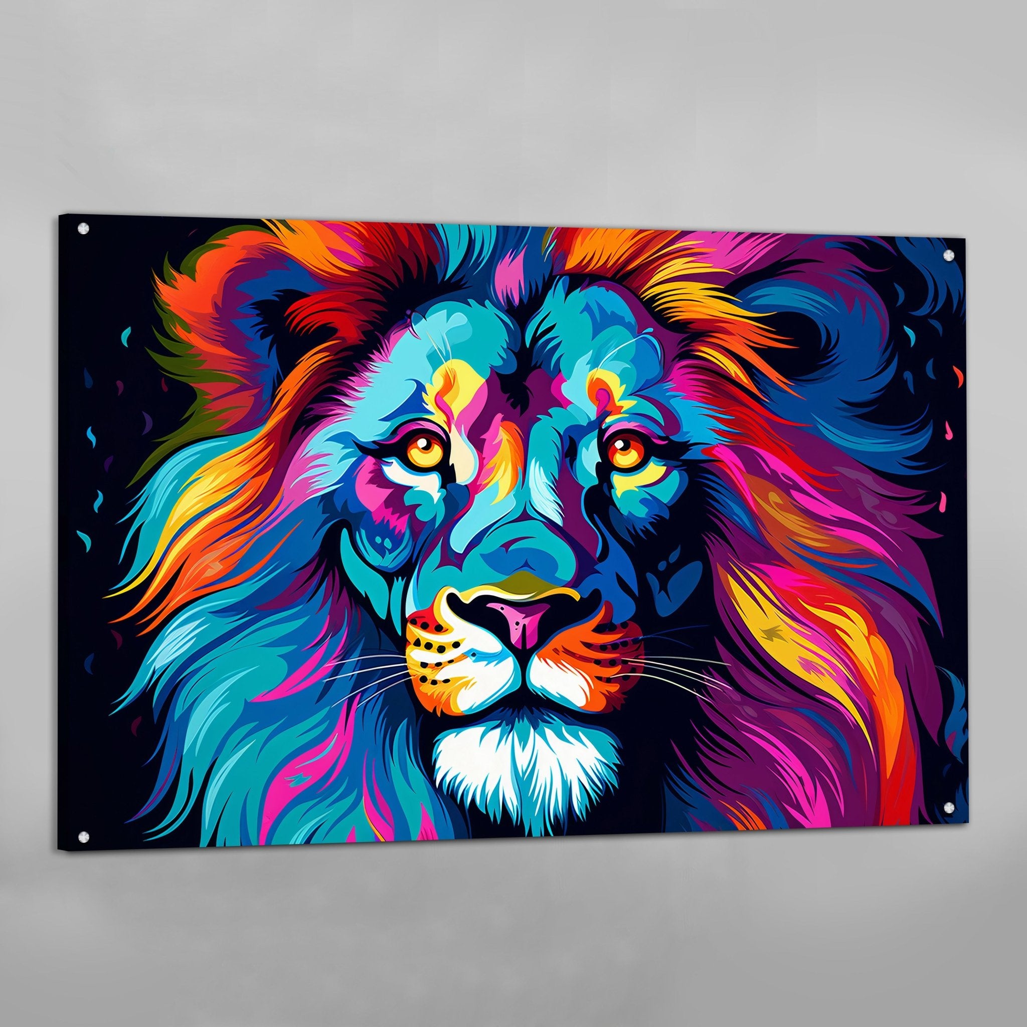 Lion Pop Art Wall Art - Luxury Art Canvas