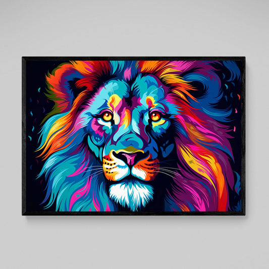 Lion Pop Art Wall Art - Luxury Art Canvas