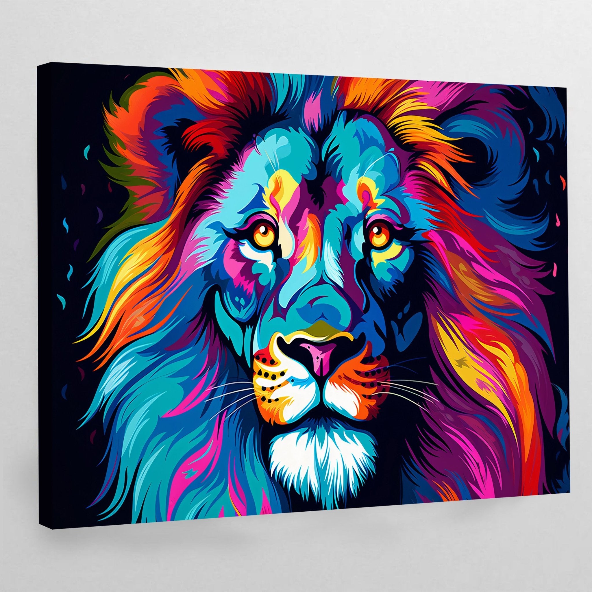 Lion Pop Art Wall Art - Luxury Art Canvas