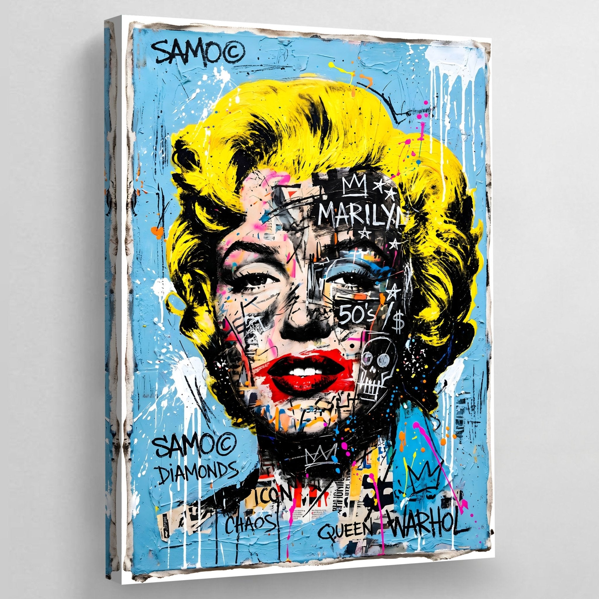 Marilyn Monroe Graffiti Canvas - Luxury Art Canvas