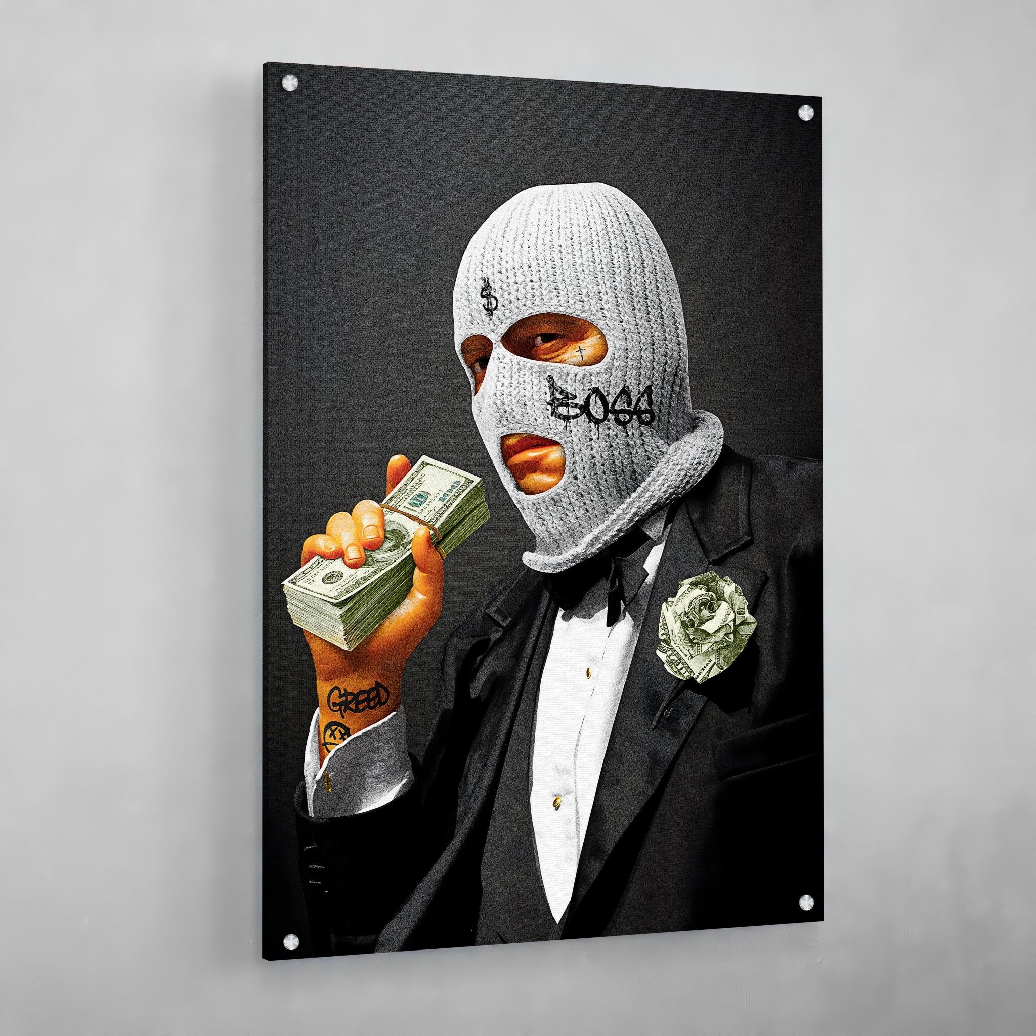 Masked Gangster Wall Art - Luxury Art Canvas
