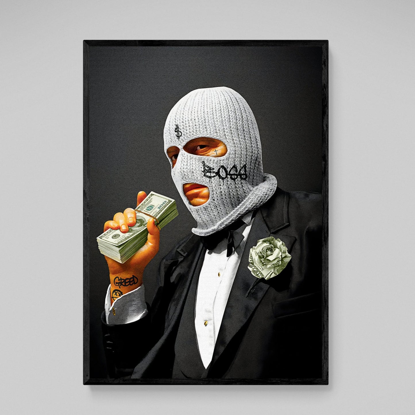Masked Gangster Wall Art - Luxury Art Canvas