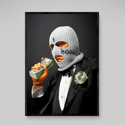 Masked Gangster Wall Art - Luxury Art Canvas