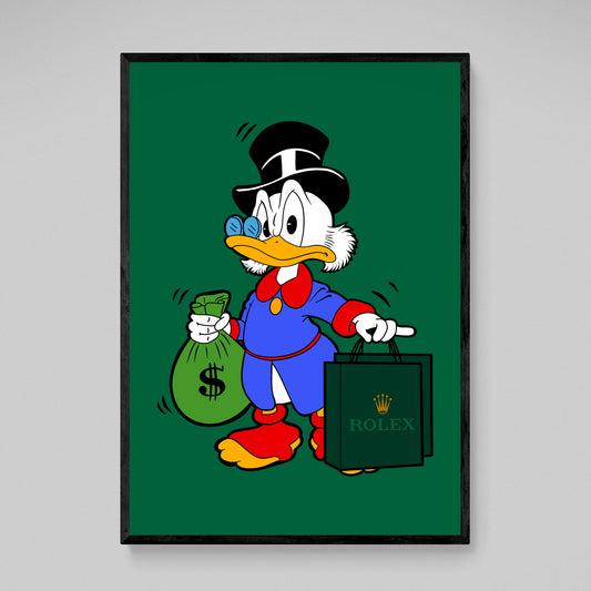 McDuck Rolex Wall Art - Luxury Art Canvas