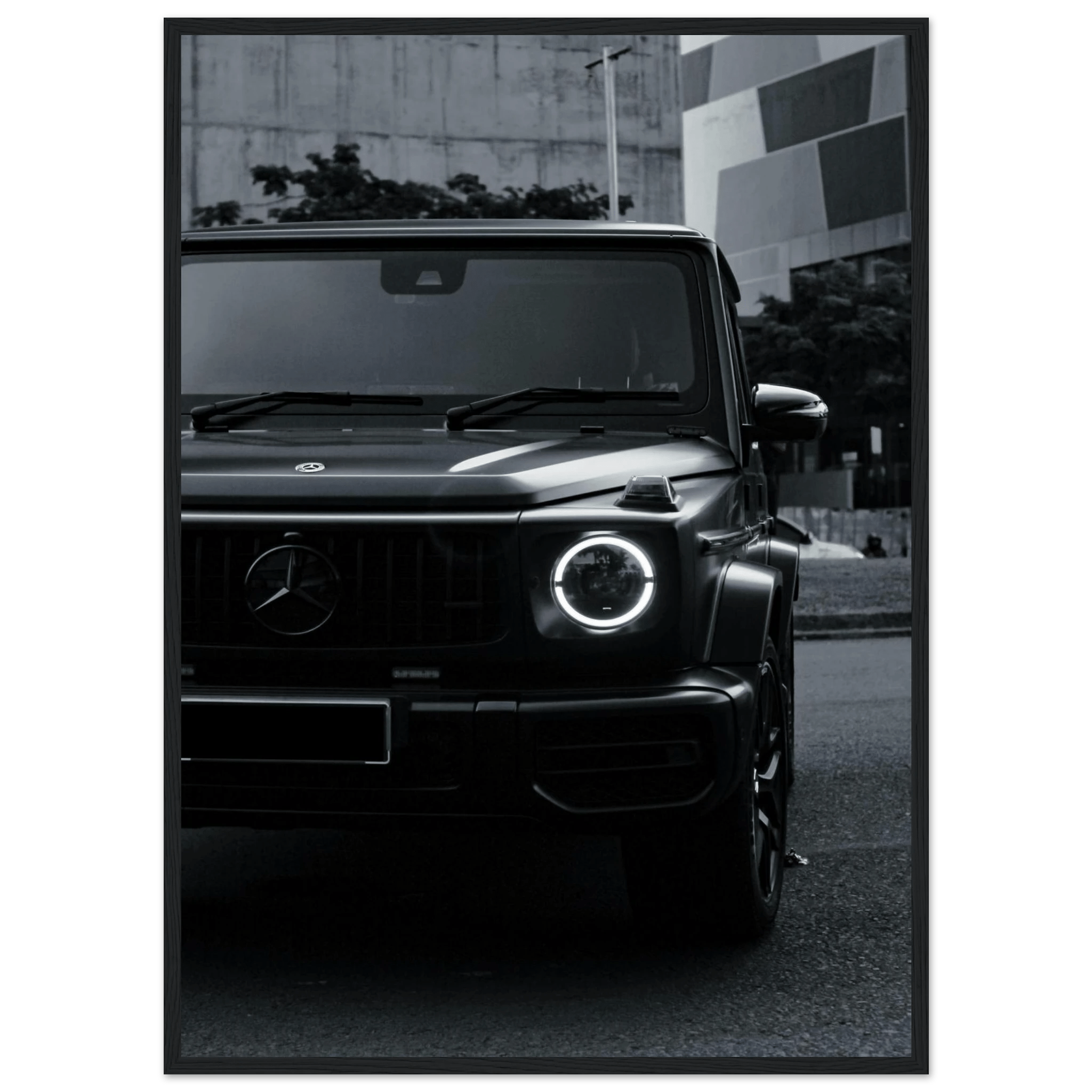 Mercedes Black and White Wall Art - Luxury Art Canvas
