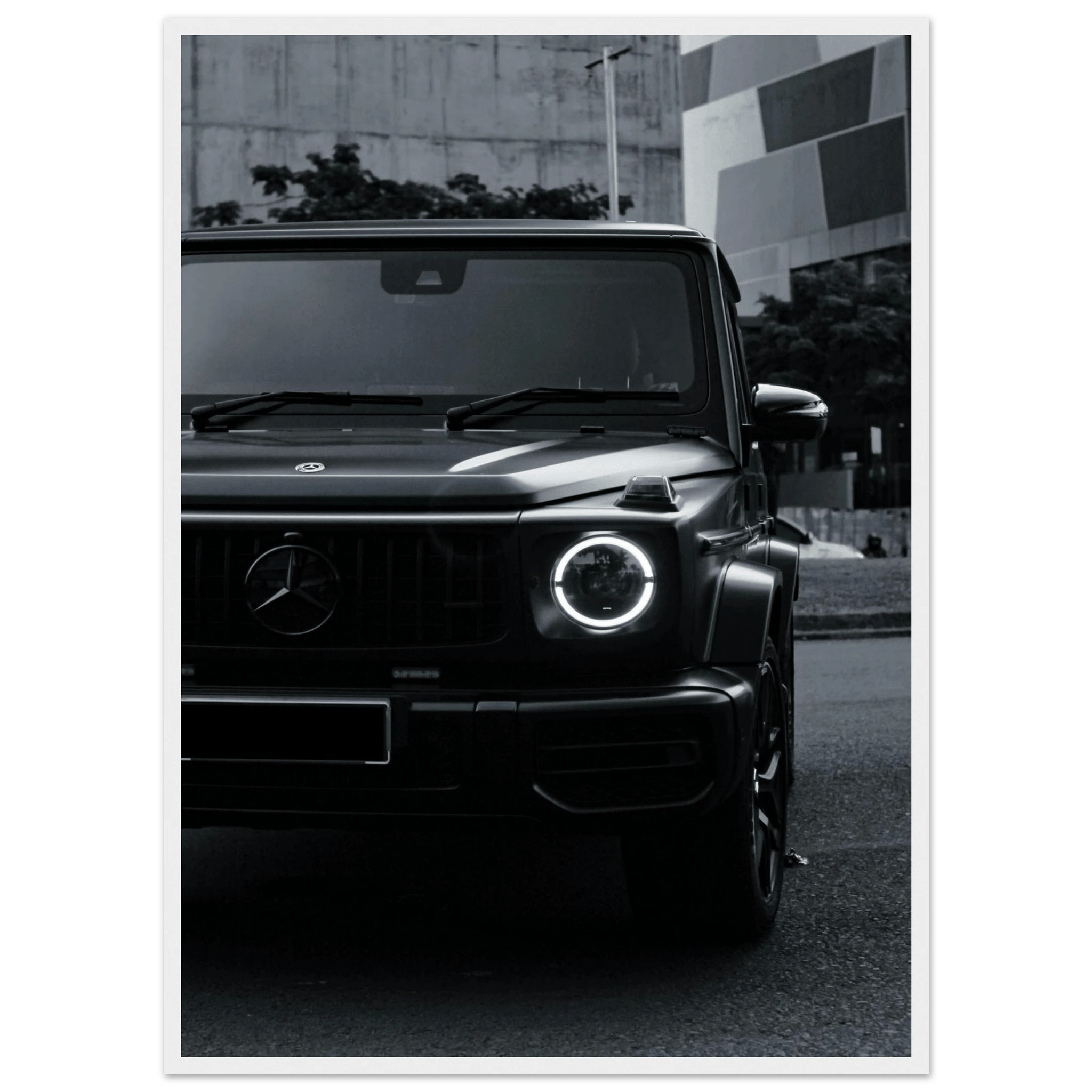 Mercedes Black and White Wall Art - Luxury Art Canvas