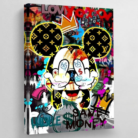 Middle Finger Street Art Canvas - Luxury Art Canvas
