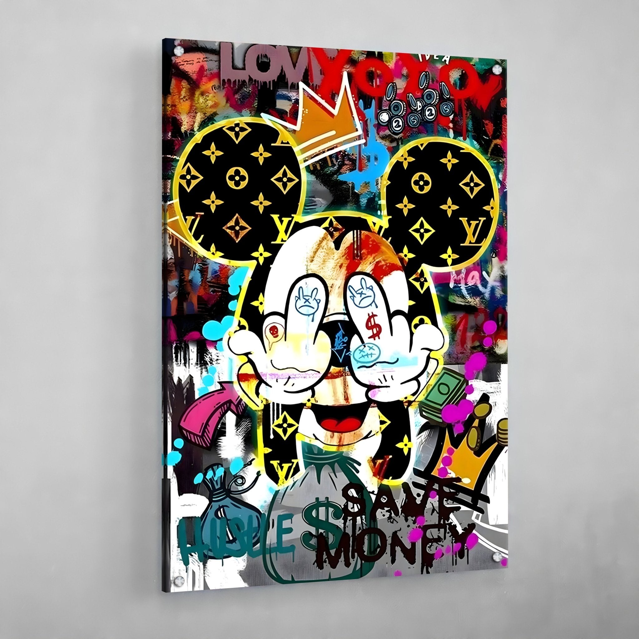 Middle Finger Street Art Canvas - Luxury Art Canvas