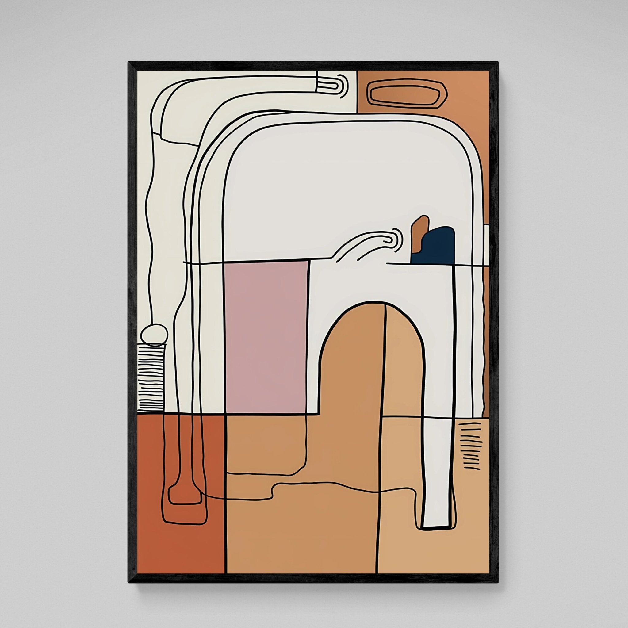 Minimal Line Abstract Wall Art - Luxury Art Canvas