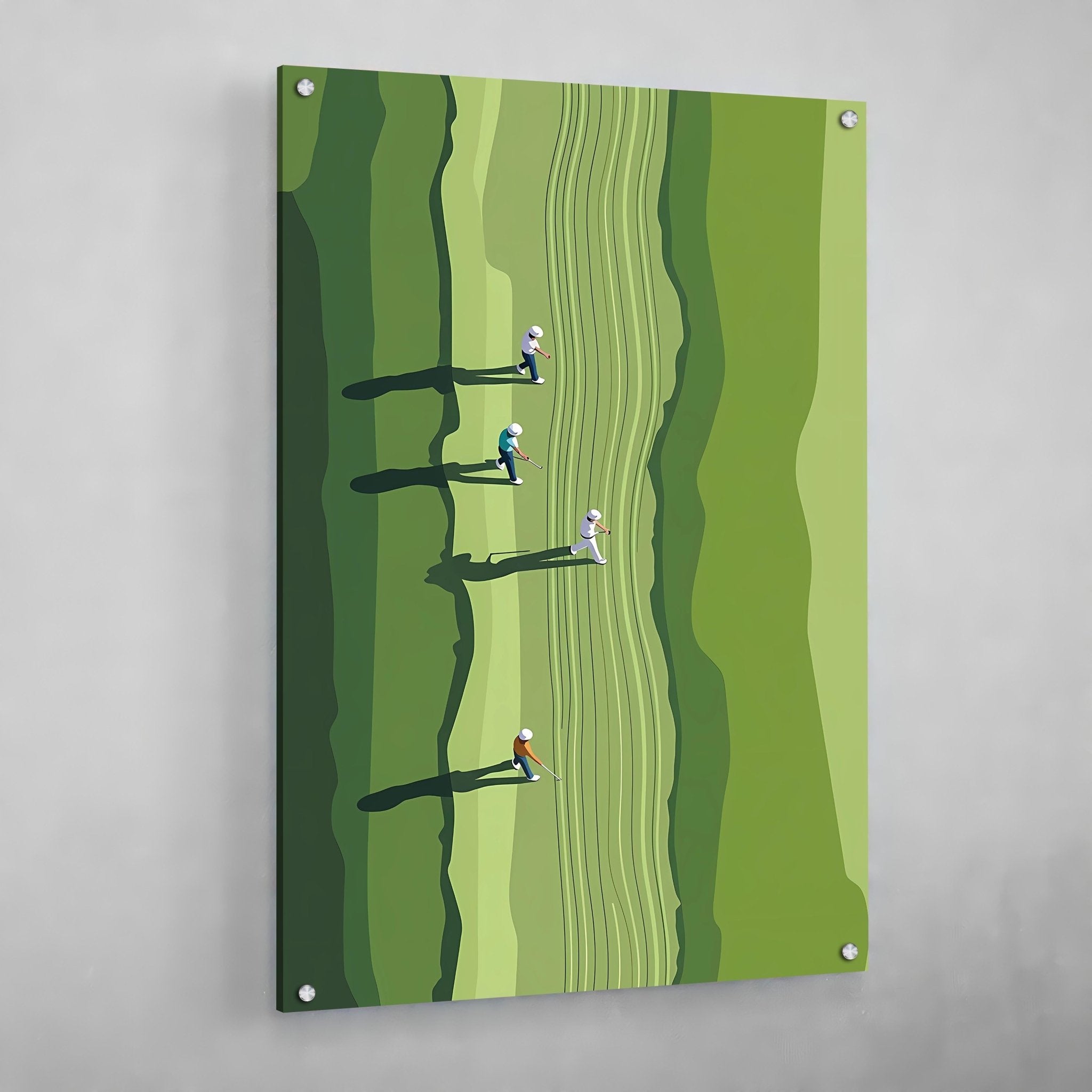 Minimalist Fairway Golf Wall Art - Luxury Art Canvas