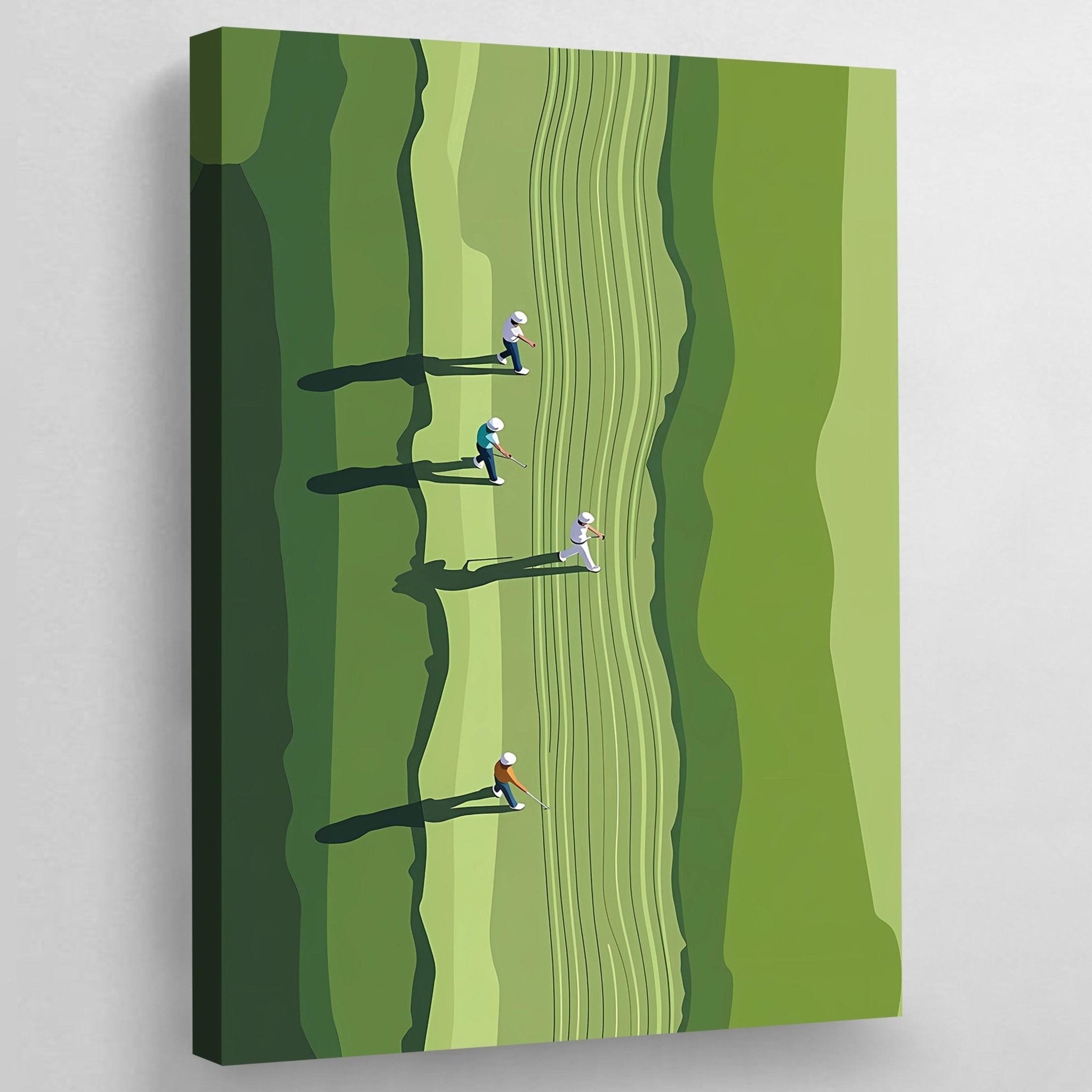Minimalist Fairway Golf Wall Art - Luxury Art Canvas