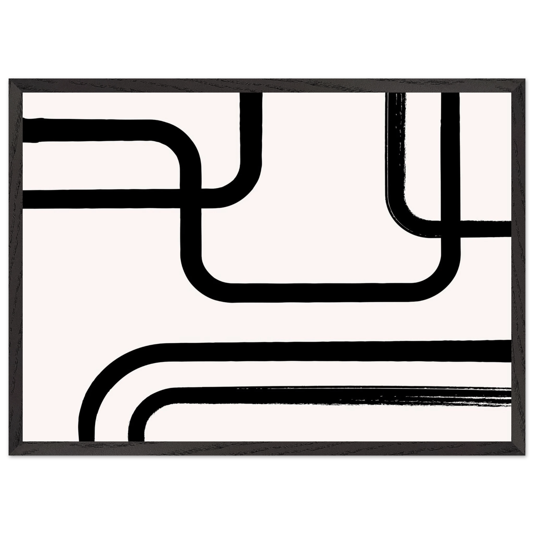 Modern Curve Lines Minimalist Wall Art - Luxury Art Canvas