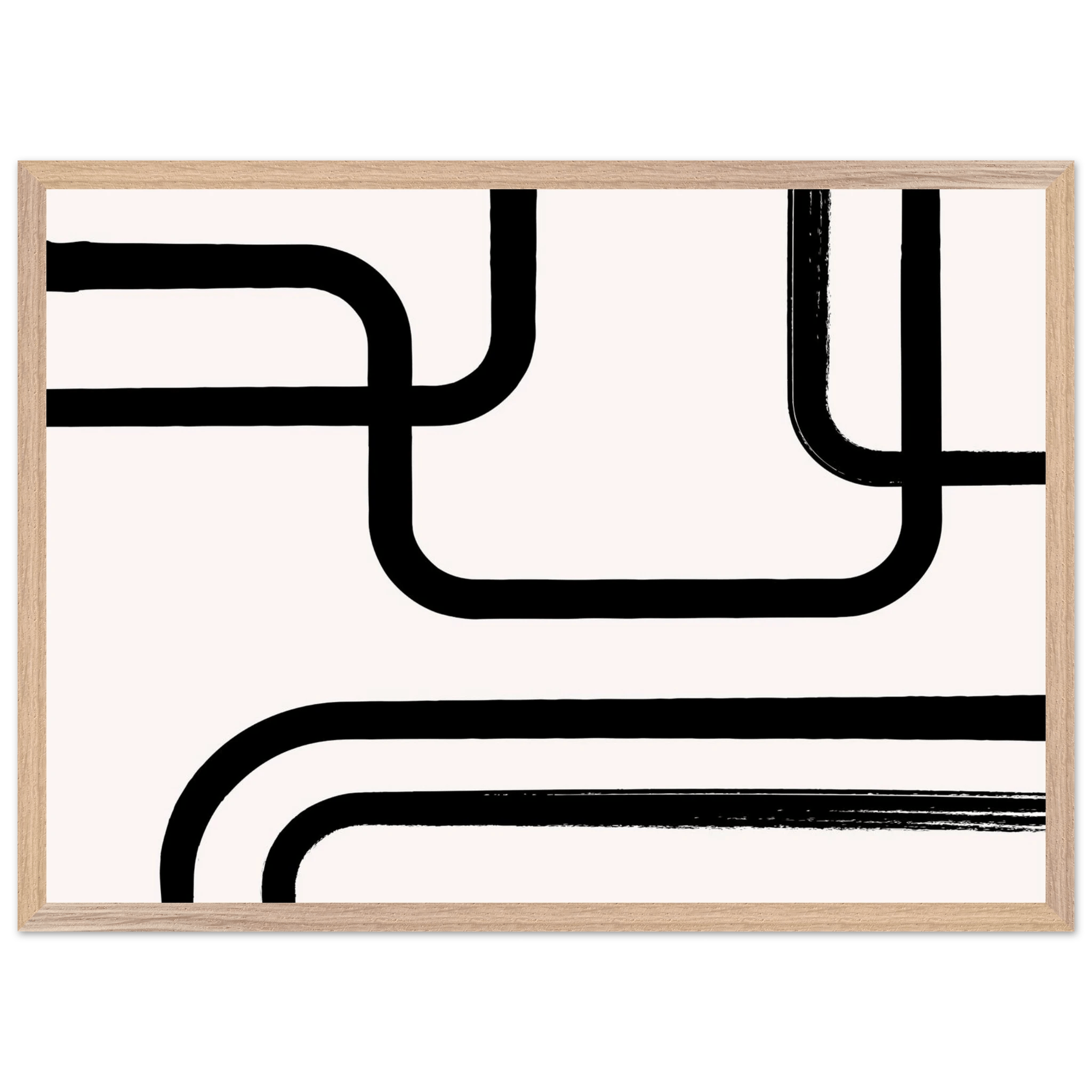 Modern Curve Lines Minimalist Wall Art - Luxury Art Canvas