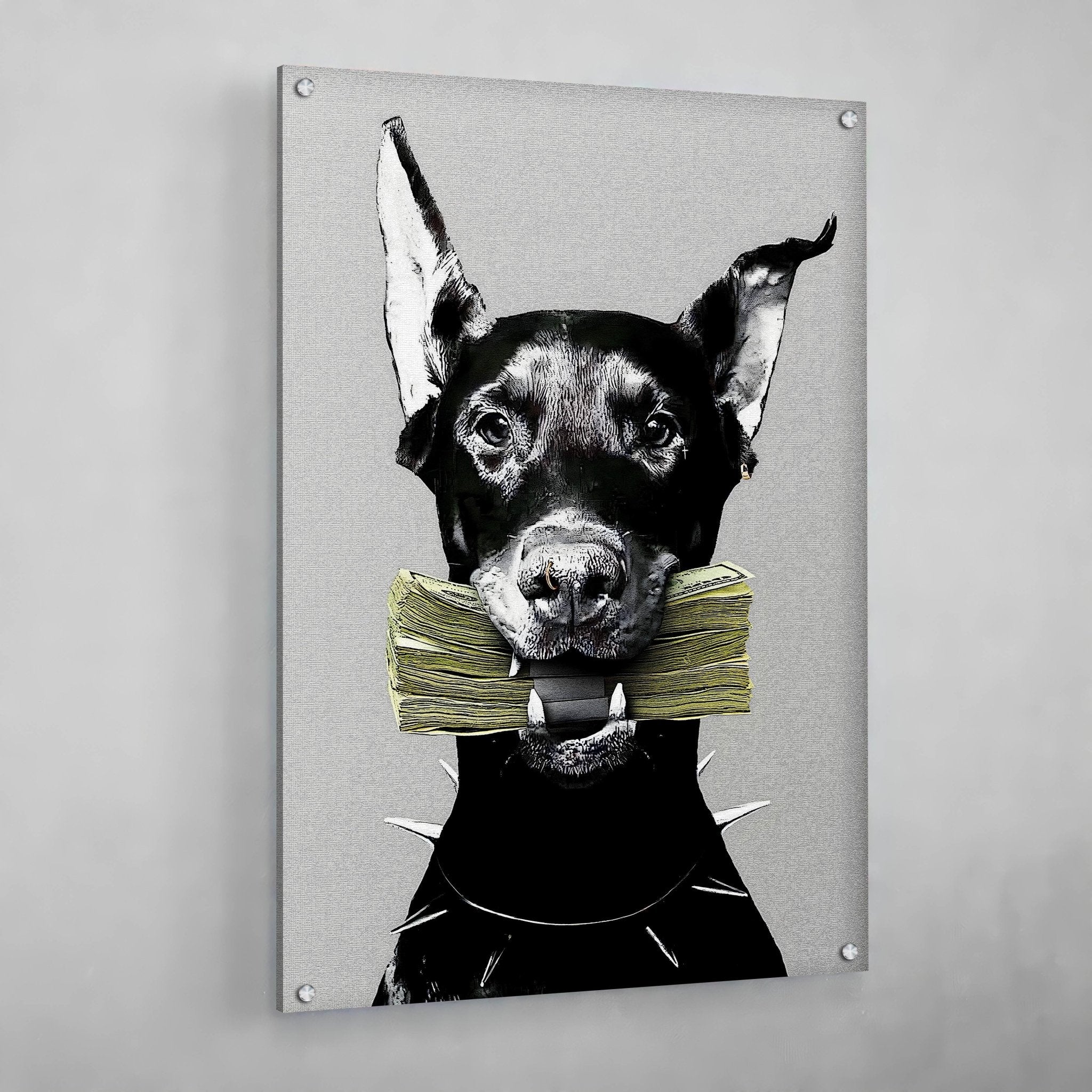 Modern Doberman Wall Art - Luxury Art Canvas