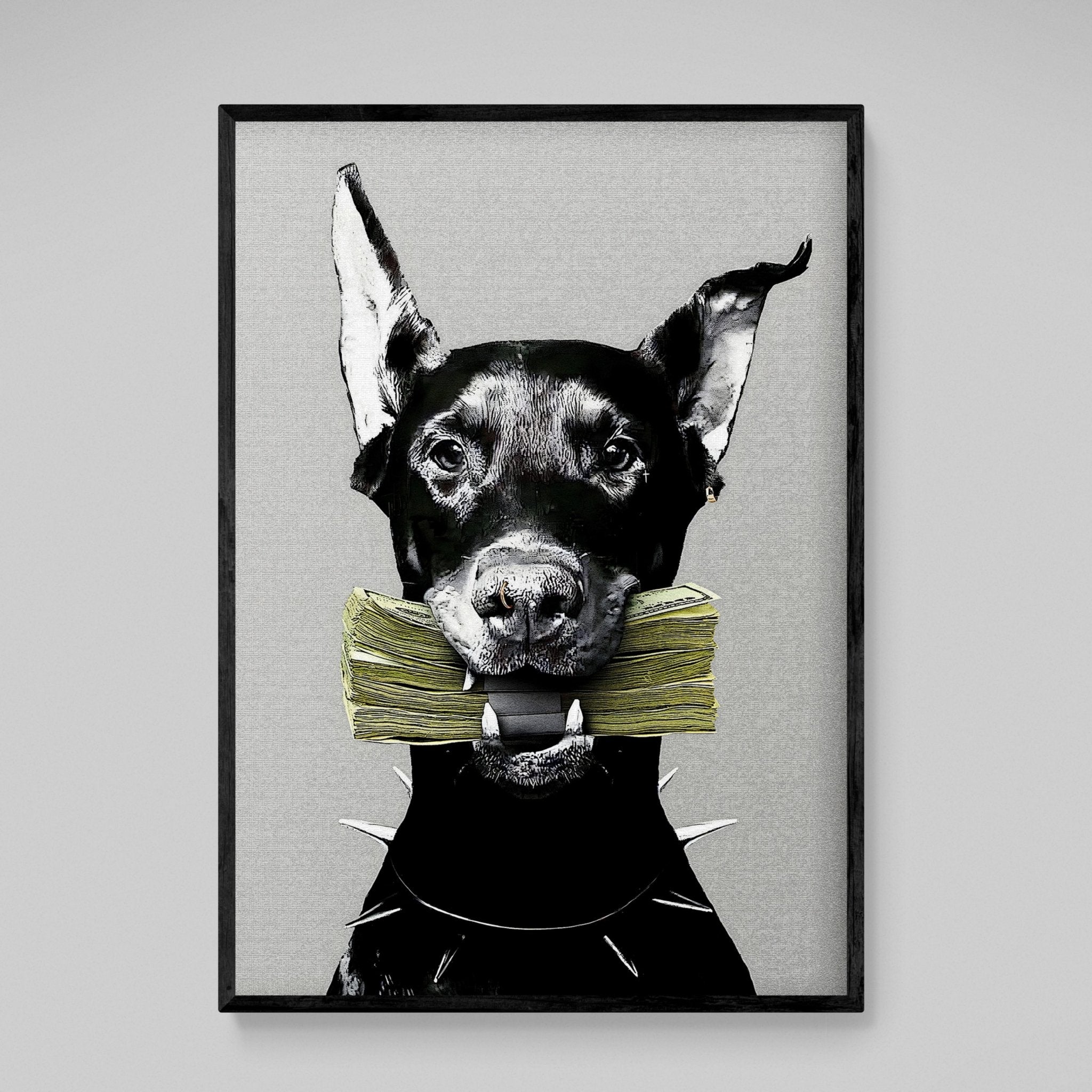 Modern Doberman Wall Art - Luxury Art Canvas