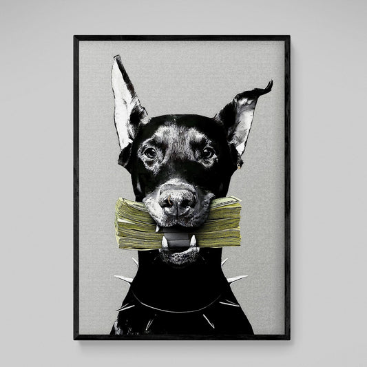 Modern Doberman Wall Art - Luxury Art Canvas