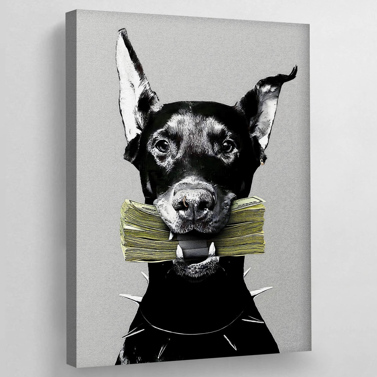 Modern Doberman Wall Art - Luxury Art Canvas