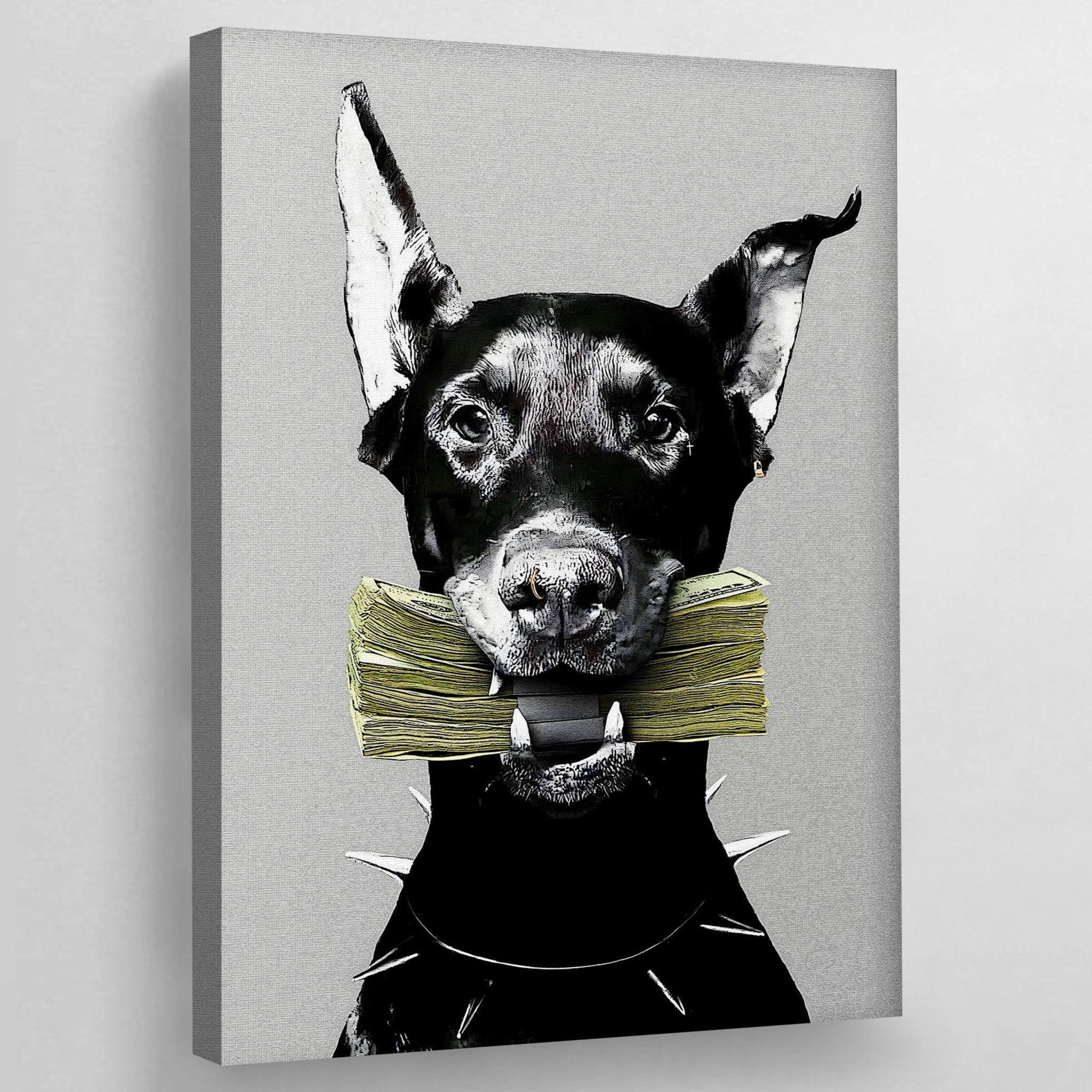 Modern Doberman Wall Art - Luxury Art Canvas