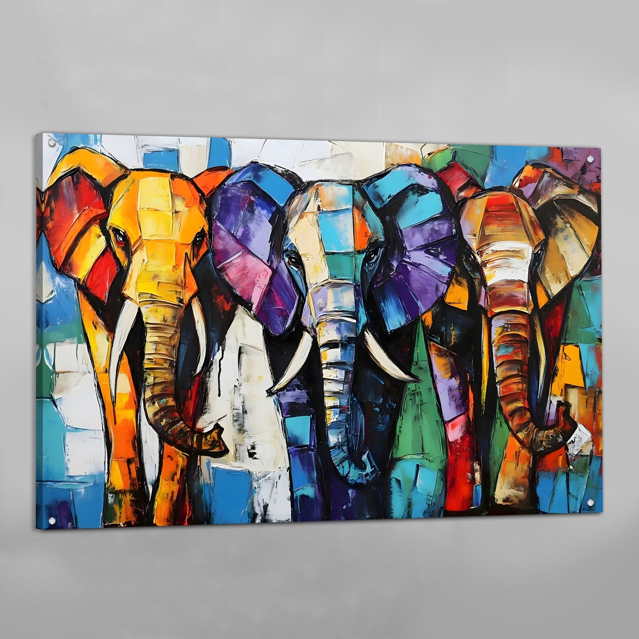 Modern Elephant Wall Art - Luxury Art Canvas