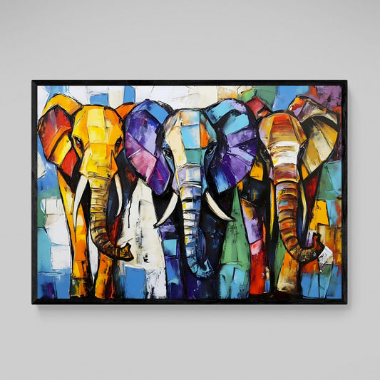 Modern Elephant Wall Art - Luxury Art Canvas