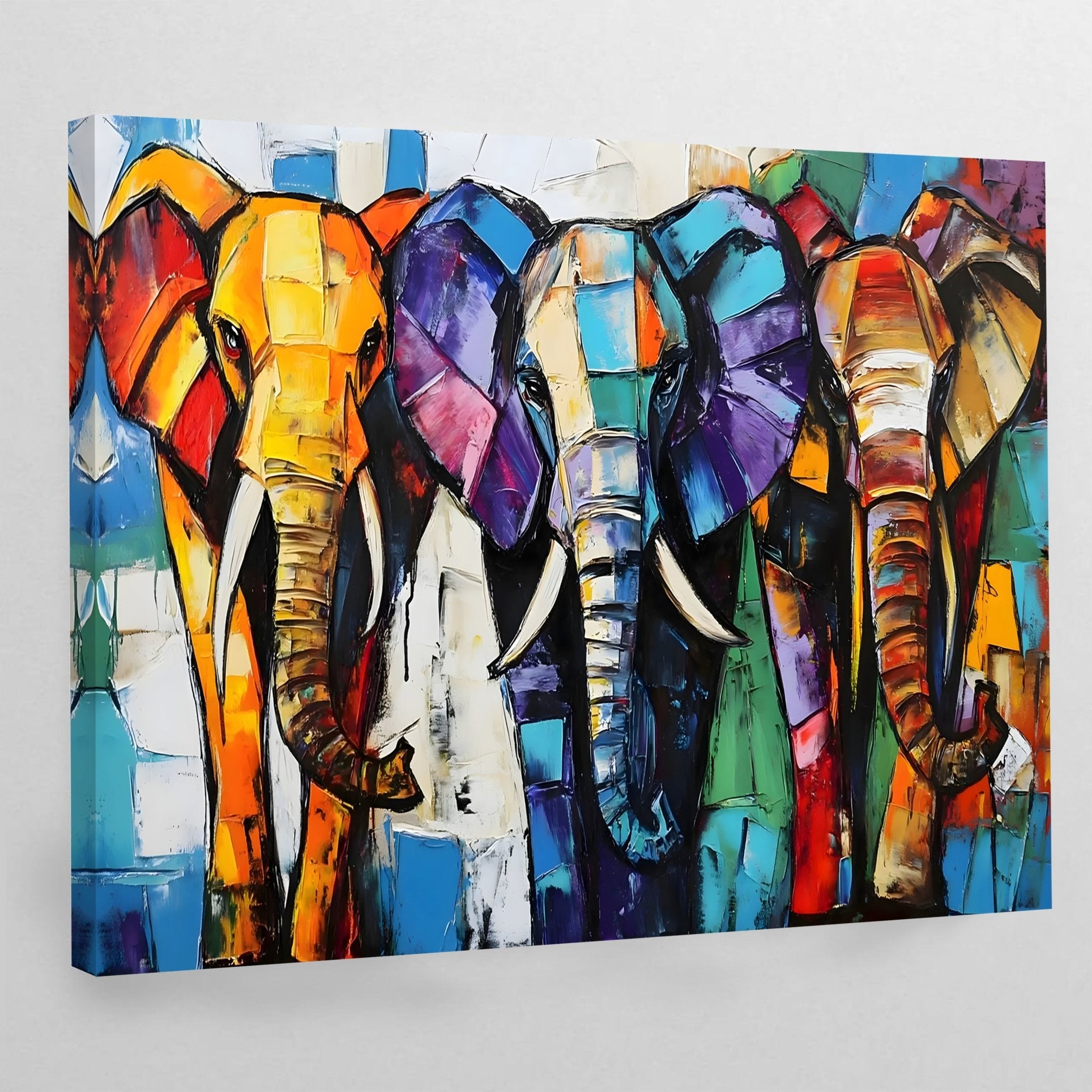 Modern Elephant Wall Art - Luxury Art Canvas