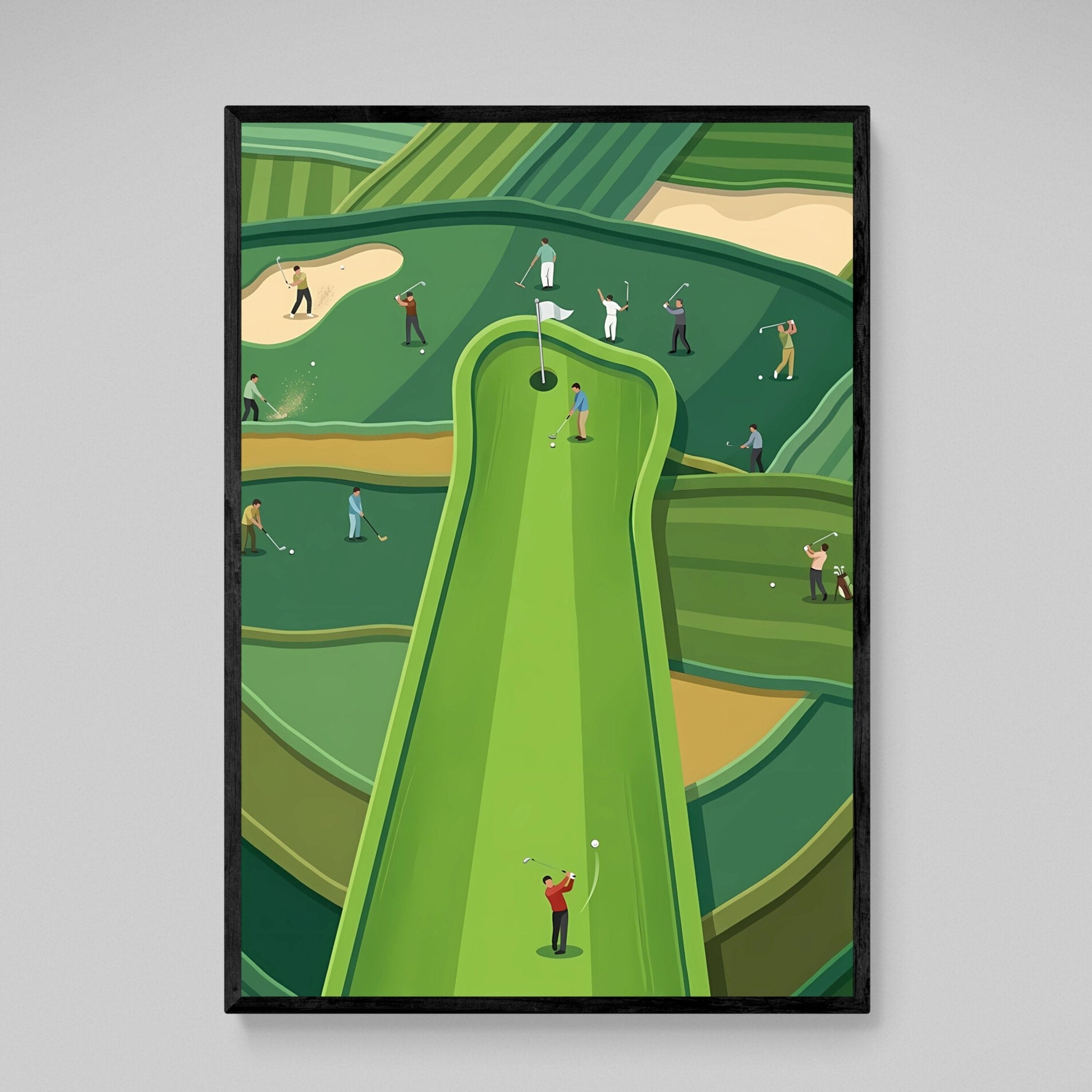Modern Golf Wall Art - Luxury Art Canvas